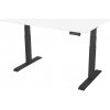 Delso Výškovo nastaviteľný stôl PROJUSTER 60 x 120 cm biela / čierna