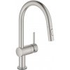 Grohe MintaTouch - Elektronická drezová batéria s výsuvnou sprškou, supersteel - 31358DC2