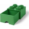 LEGO® úložný box 4 s šuplíkem - Tmavě zelená