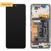 LCD Displej + Dotykové sklo + Rám + Batéria Honor 200 5G BLACK - Originál Service pack