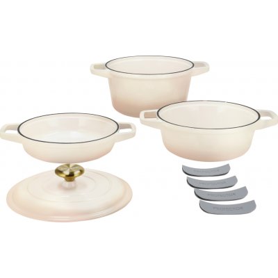 Silvercrest Súprava liatinových hrncov Premium béžová 100409641