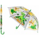 Teddies dinosaurus deštník dětský holový průhledný zelený