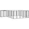 Ohrádka pre psov 26 panelov čierna 50x100 cm práškovaná oceľ-ForU-3115952