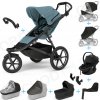 Set 10v1 Thule Urban Glide 3 Mid blue s magnetickou sponou + madlo + vanička Black + pláštenky a moskytiéry Thule + Autosedačka Thule Maple Black s ISOFIX základňou Thule Alfi a adaptéry