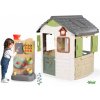 Set domček a hracia stena so 6 aktivitami Life Jura Lodge Smoby rozšíriteľný s kŕmidlom pre vtáčiky