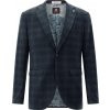 sivomodré sako s jemným károm CLUB OF GENTS slim fit