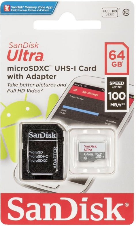 SanDisk SDXC UHS-I U1 64GB SDSQUNR-064G-GN3MA