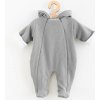 Dojčenská kombinéza s kapucňou New Baby Frosty grey - 74 (6-9m)