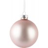 Vianočná ozdoba sklenená guľa Ø 15 cm perleťová ružová