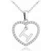 MINET JMAS900HSN45 - Strieborný náhrdelník písmeno v srdiečku 