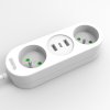 Solight PP154C, 2z + USB A+C 3.4A, predlžovací prívod 1.5m, 3 x 1mm2, biely PP154C