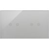 Kontakt-Simon Touch rámčeky S54 Dotykový dotykový panel, 2 moduly, 2 horizontálne dotykové polia + 2 horizontálne dotykové polia, strieborná hmla DSTR222/71