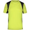 James&Nicholson Pánske funkčné tričko JN306 Fluo-Yellow 3XL