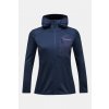 MIKINA PEAK PERFORMANCE W UTILITY LIGHT ZIP HOOD BLUE SHADOW