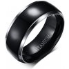 Steel Edge Čierny pánsky titánový prsteň SETR004 veľkosť: 54
