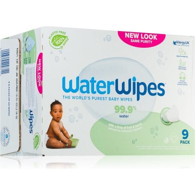 Water Wipes Baby Wipes Sopaberry 9 Pack detské jemné vlhčené obrúsky 9x60 ks