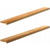 Parapety 2 ks, svetlohnedé, 160x15x2 cm, masívne dubové drevo