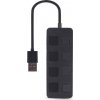 Gembird UHB-U2P4-05 USB 2.0 4-port hub with switches black