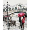 Diamondi Diamantové maľovanie - MILENCI S DÁŽDNIKOM PRI MOSTE (RICHARD MACNEIL) Rámovanie: vypnuté plátno na rám, Rozmer: 40x50 cm