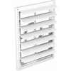 Dalap Plastová vetracia mriežka s prírubou a samotiažnou žalúziou, 299x221 mm / Ø 100 mm až 160 mm, biela