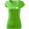 T-ričko Moto Evolution dámske tričko Farba trička: Jablkovozelená, Farba potlače: Biela, Veľkosť: XXL