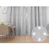 Biante Dekoračný záves Porto PRT-018 Biele bodky na sivom režnom 130x160 cm