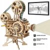 Robotime 3D drevené mechanické puzzle Vitascope filmový projektor 183 ks