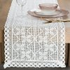 Čipkovaná štóla na stôl MARTHA - biela 40x140cm