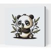 Vymalujsisam.sk Maľovanie podľa čísiel - Pandička Veľkosť: 50x50cm, Rám: Na plastovej doske