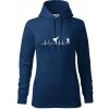 Karate EKG - Mikina dámská Cape s kapucí - 2XL ( Polnočná modrá )