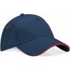 Beechfield B15C 5 panelová sandwich 53.015C french navy/classic red