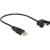 Delock USB kábel USB 2.0 USB-A zástrčka, USB-A zásuvka 0.25 m čierna pozlátené kontakty 85462; 85462