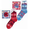 HAPPY CHRISTMAS darčekovo balené vianočné ponožky s nórskymi vzormi v krabičke Taubert Modrá UNI 1 pár
