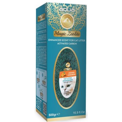 AQUA Magic Zeolite deodorant pro kočičí WC orange&cinnamon 500 g