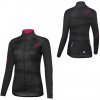 Dámsky cyklistický dres s dlhým rukávom Etape Gaia 2.0 čierna / ružová - S