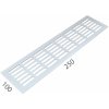 MPkovania SRL - ALFA vetracia mriežka 100 x 250 mm, 250 mm, 100 mm, BIL - biela lesklá (RAL 9010)