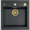 Alveus FORMIC 20 kuchynský granitový drez so sifónom 52x51 Twilight+prepad gold 1103766+gold