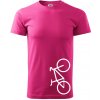 Bicykel na výšku - Klasické pánske tričko vyššej gramáže - 3XL ( Purpurová )