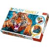 Trefl Puzzle 600 dielikov Crazy Shapes - Z očí do očí s tigrom