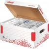 Esselte Archívna krabica Speedbox so sklápacím vekom biela/červená 392 × 301 × 334 mm