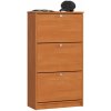 Ak furniture Skriňa na topánky Marienne 60 cm - 3 dvierka jelša