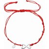 Evolution Group Slušivý červený kabala náramok Nekonečno 13048.3 red