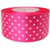 Cyklamenová bodkovaná stuha 6051 38 mm 22 m