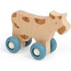 Bigjigs Toys Domácí zvířátko na kolečkách Kravička
