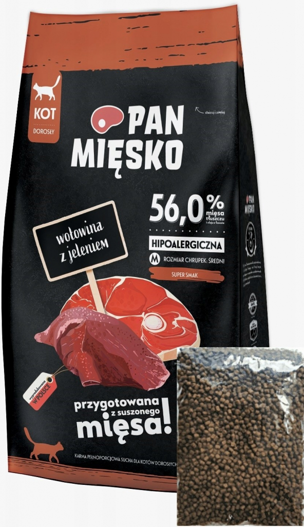 PAN MIĘSKO Hovädzie mäso s jeleňom 1,6 kg