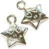 Plastový prívesok Silver hviezda 10 ks (15 x 12 mm)