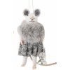 Bloomingville Plstená vianočná ozdoba Peo Grey Wool Myška