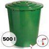 Sud na vodu 500L s ventilom a vekom zelený UH