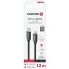 Swissten 71525201 Datový, Textile USB-C / Lightning, 1,2m, černý