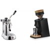 La Pavoni Stradivari Professional Lusso + Eureka Mignon Single Dose, Black & Oak